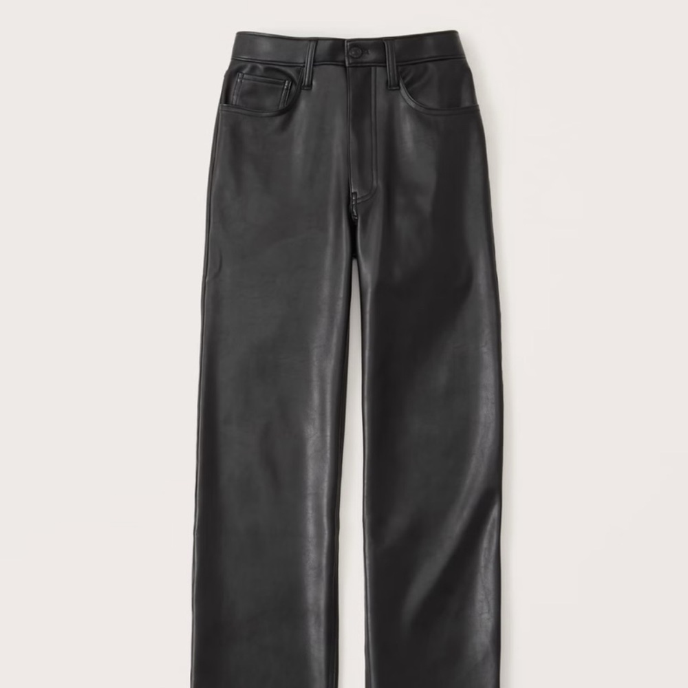 Black Faux Leather Pants - Picture 5 of 6